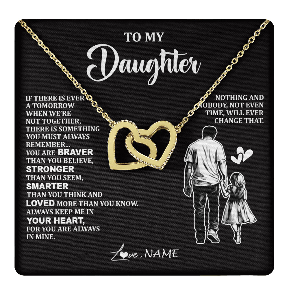 Personalized To My Daughter Necklace From Dad Father You Are Always In Mine Beautiful Daughter Birthday Jewelry Graduation Christmas With Gift Box Message Card