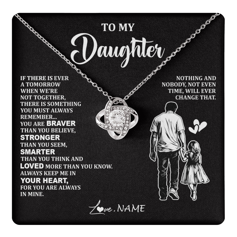 Personalized To My Daughter Necklace From Dad Father You Are Always In Mine Beautiful Daughter Birthday Jewelry Graduation Christmas With Gift Box Message Card