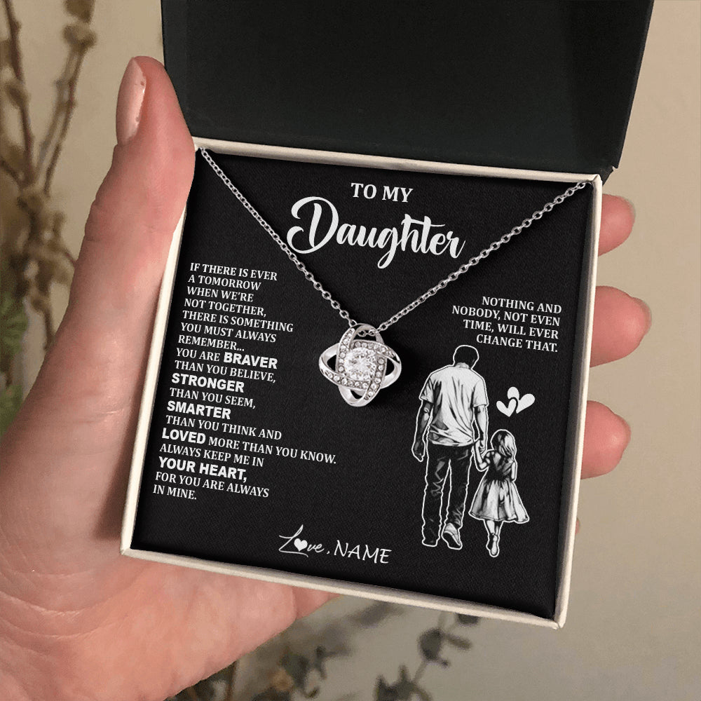 Personalized To My Daughter Necklace From Dad Father You Are Always In Mine Beautiful Daughter Birthday Jewelry Graduation Christmas With Gift Box Message Card