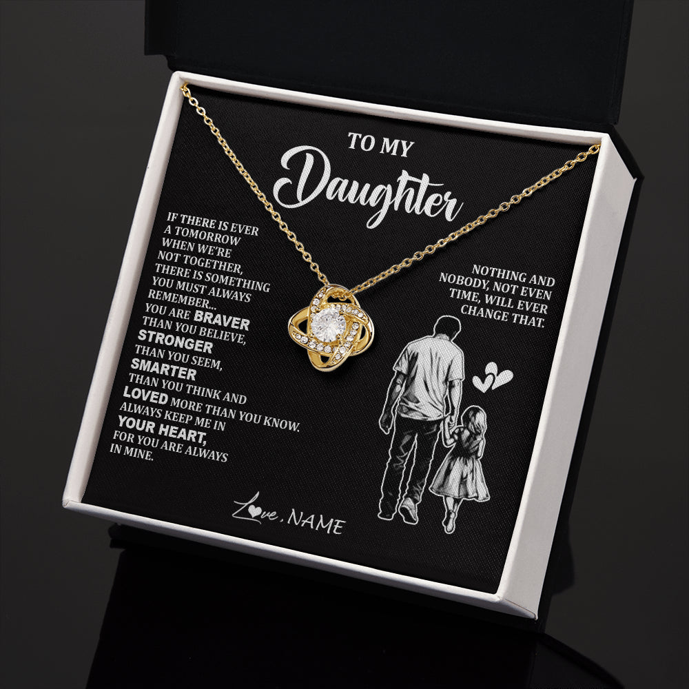 Personalized To My Daughter Necklace From Dad Father You Are Always In Mine Beautiful Daughter Birthday Jewelry Graduation Christmas With Gift Box Message Card