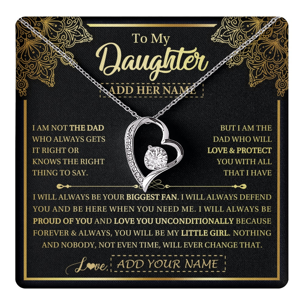 Personalized To My Daughter Necklace From Dad Father Your Biggest Fan Birthday Gifts For Daughter Gifts Christmas Jewelry Custom Gift Box Message Card