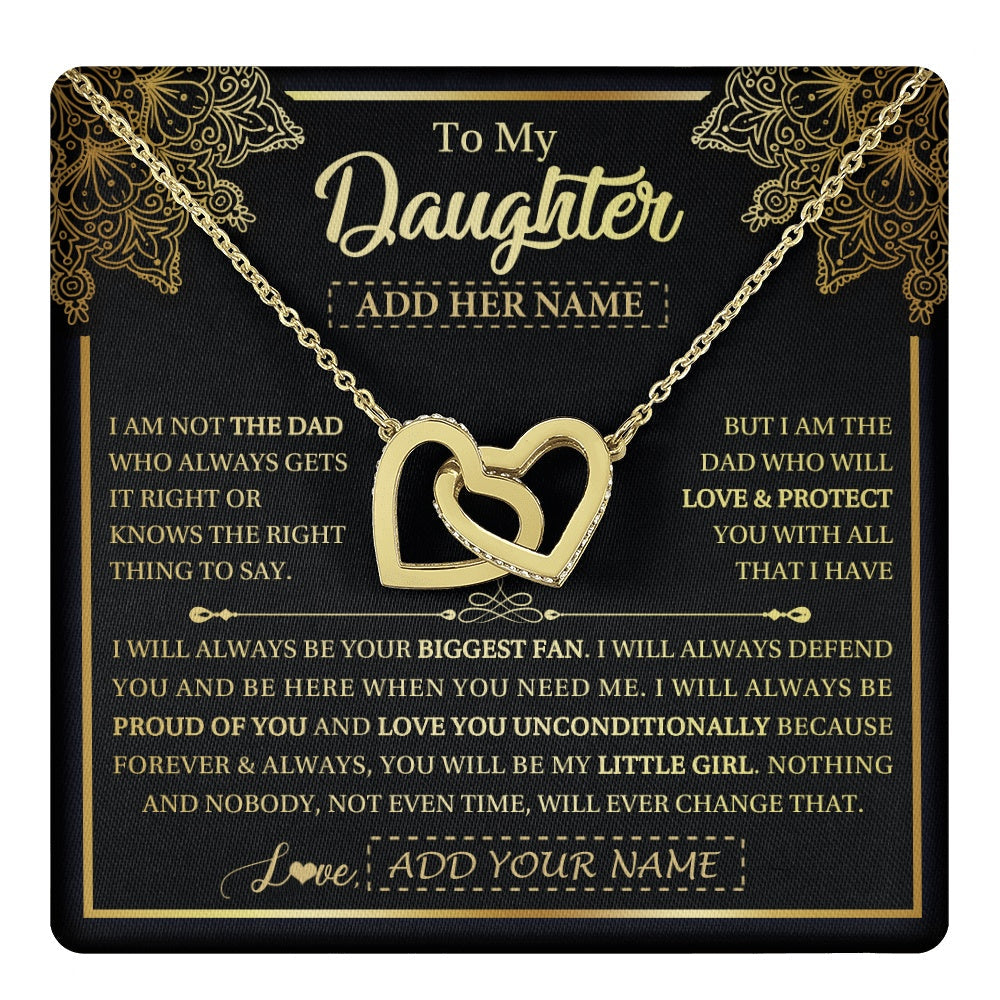 Personalized To My Daughter Necklace From Dad Father Your Biggest Fan Birthday Gifts For Daughter Gifts Christmas Jewelry Custom Gift Box Message Card