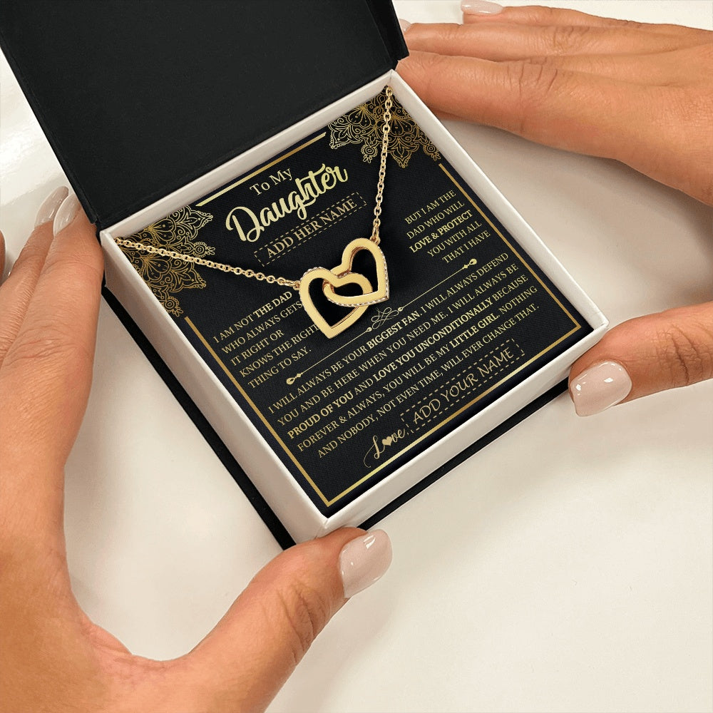 Personalized To My Daughter Necklace From Dad Father Your Biggest Fan Birthday Gifts For Daughter Gifts Christmas Jewelry Custom Gift Box Message Card