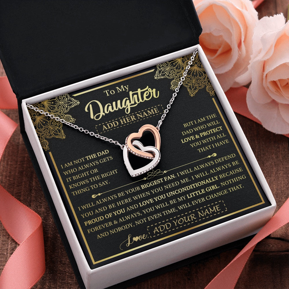 Personalized To My Daughter Necklace From Dad Father Your Biggest Fan Birthday Gifts For Daughter Gifts Christmas Jewelry Custom Gift Box Message Card