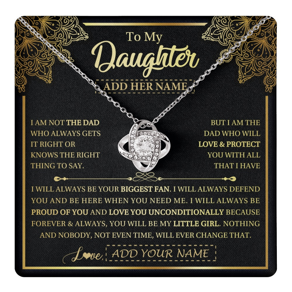 Personalized To My Daughter Necklace From Dad Father Your Biggest Fan Birthday Gifts For Daughter Gifts Christmas Jewelry Custom Gift Box Message Card