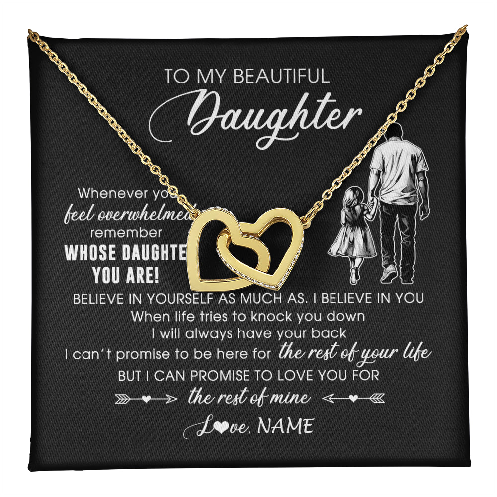 Personalized To My Daughter Necklace From Dad Whenever You Feel Overwhelmed Daughter Jewelry Birthday Graduation Christmas Customized Message Card