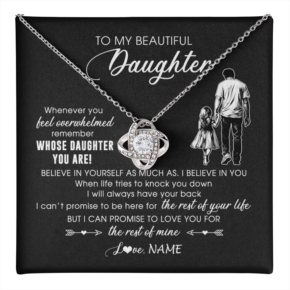 Personalized To My Daughter Necklace From Dad Whenever You Feel Overwhelmed Daughter Jewelry Birthday Graduation Christmas Customized Message Card