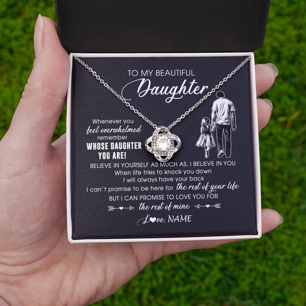 Personalized To My Daughter Necklace From Dad Whenever You Feel Overwhelmed Daughter Jewelry Birthday Graduation Christmas Customized Message Card