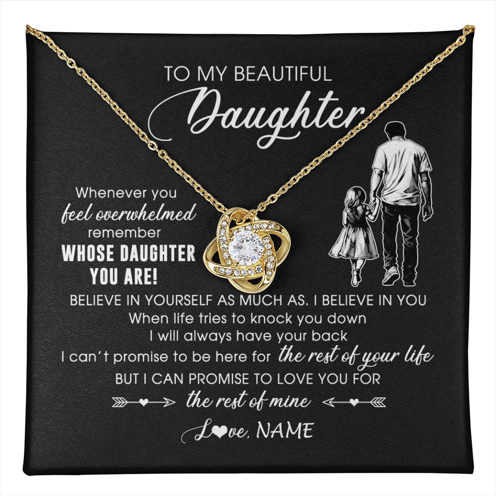 Personalized To My Daughter Necklace From Dad Whenever You Feel Overwhelmed Daughter Jewelry Birthday Graduation Christmas Customized Message Card