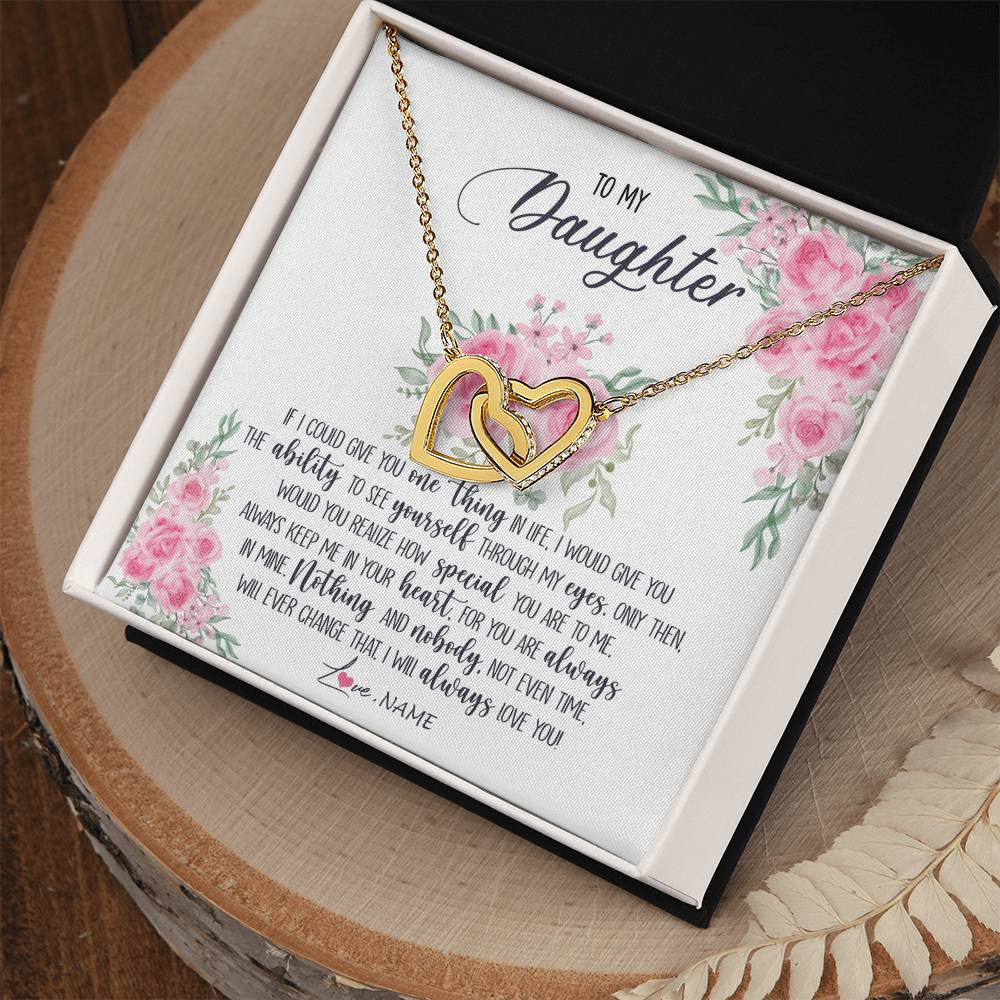 Personalized To My Daughter Necklace From Mom Dad I Will Always Love You Daughter Birthday Christmas Jewelry Pendant Customized Gift Box Message Card