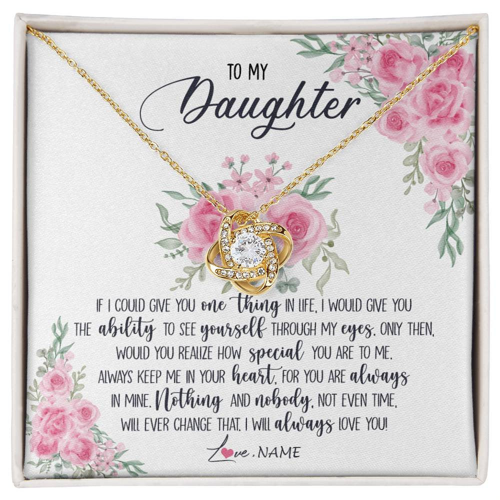 Personalized To My Daughter Necklace From Mom Dad I Will Always Love You Daughter Birthday Christmas Jewelry Pendant Customized Gift Box Message Card