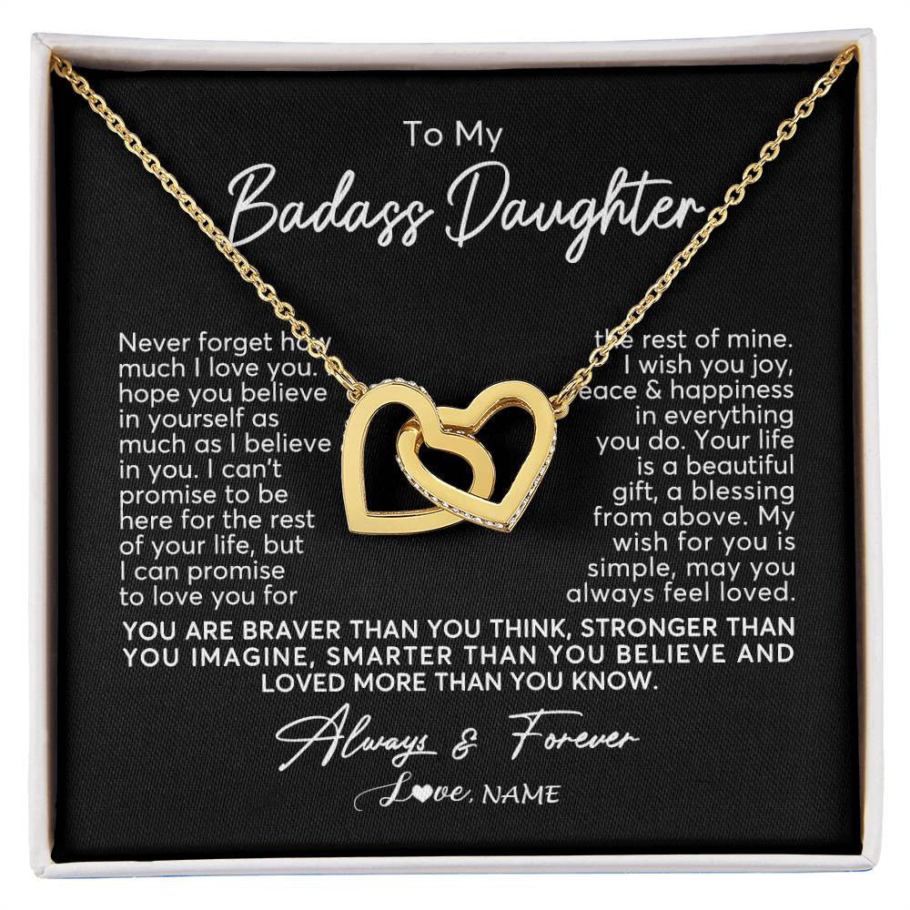 Personalized To My Daughter Necklace From Mom Dad Never Forget How Much I Love You Daughter Birthday Christmas Graduation Customized Gift Box Message Card