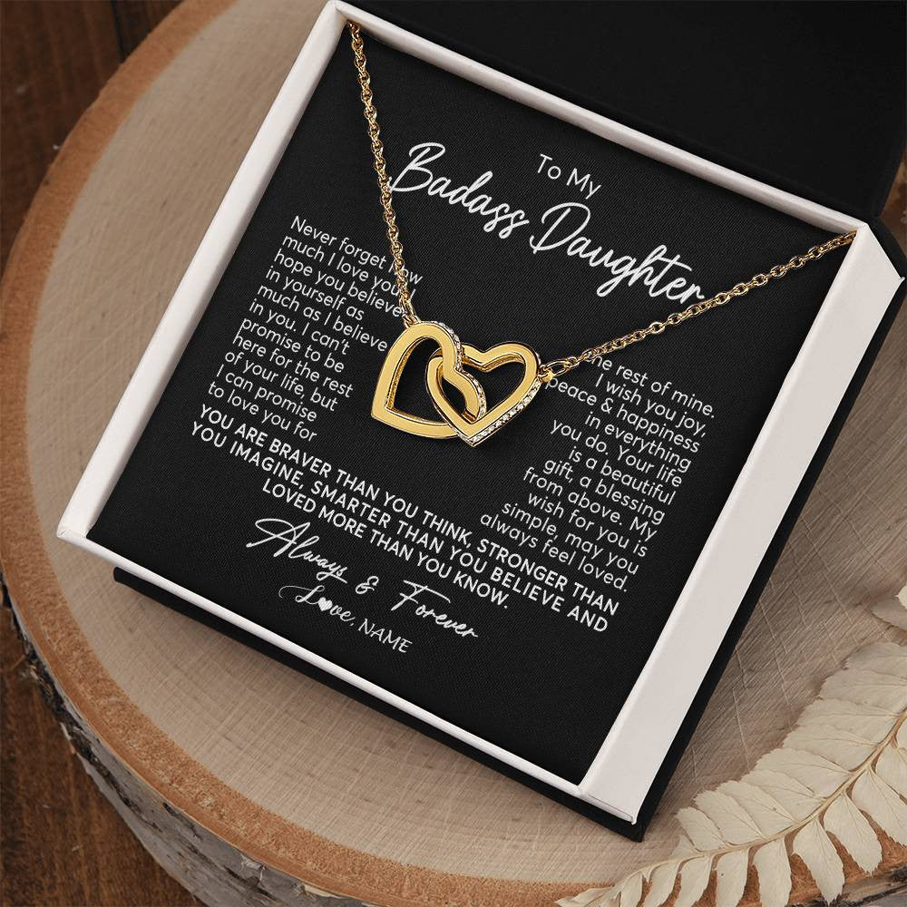 Personalized To My Daughter Necklace From Mom Dad Never Forget How Much I Love You Daughter Birthday Christmas Graduation Customized Gift Box Message Card