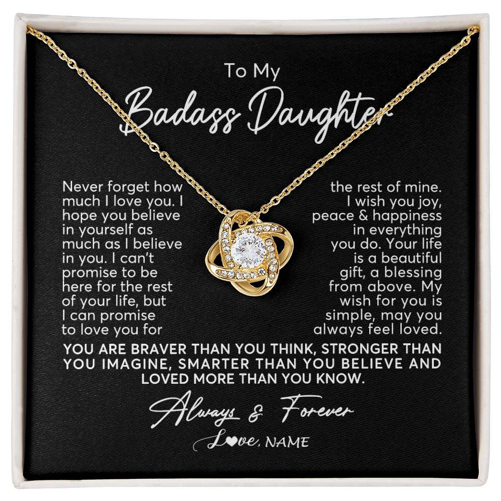 Personalized To My Daughter Necklace From Mom Dad Never Forget How Much I Love You Daughter Birthday Christmas Graduation Customized Gift Box Message Card