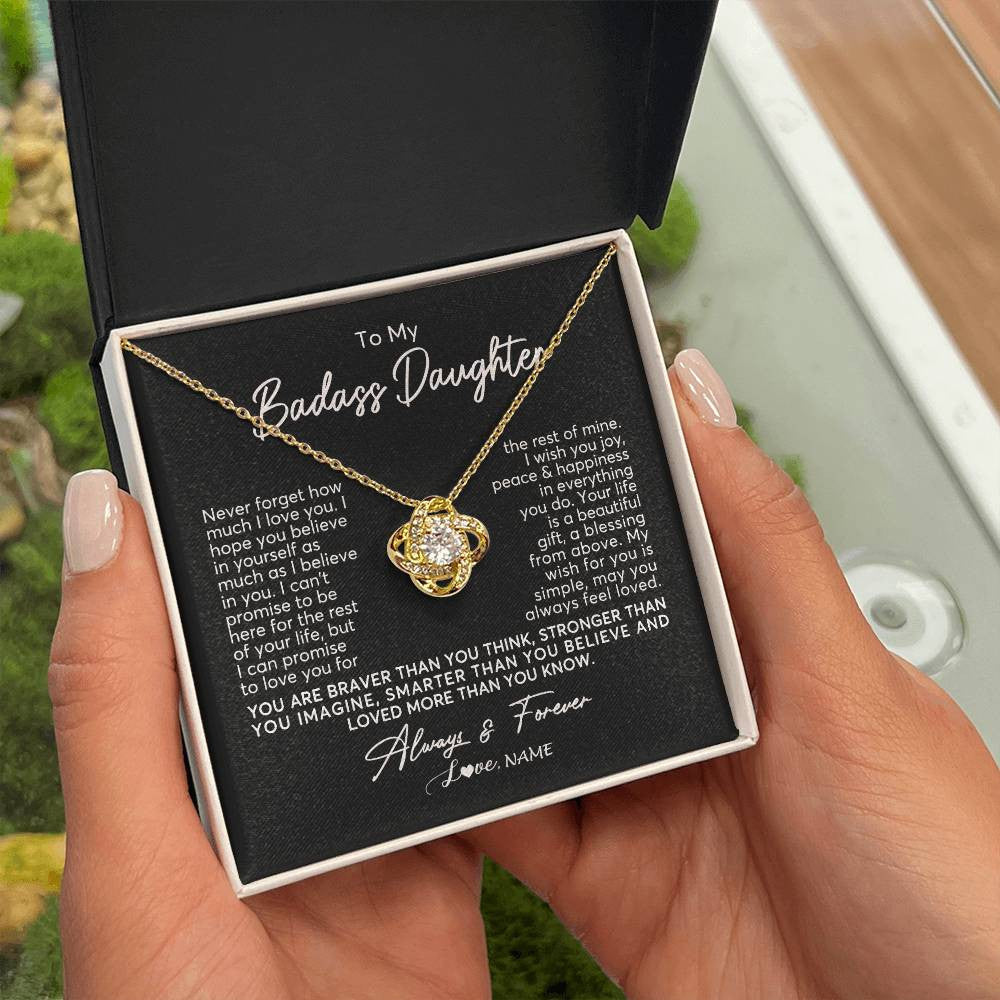 Personalized To My Daughter Necklace From Mom Dad Never Forget How Much I Love You Daughter Birthday Christmas Graduation Customized Gift Box Message Card