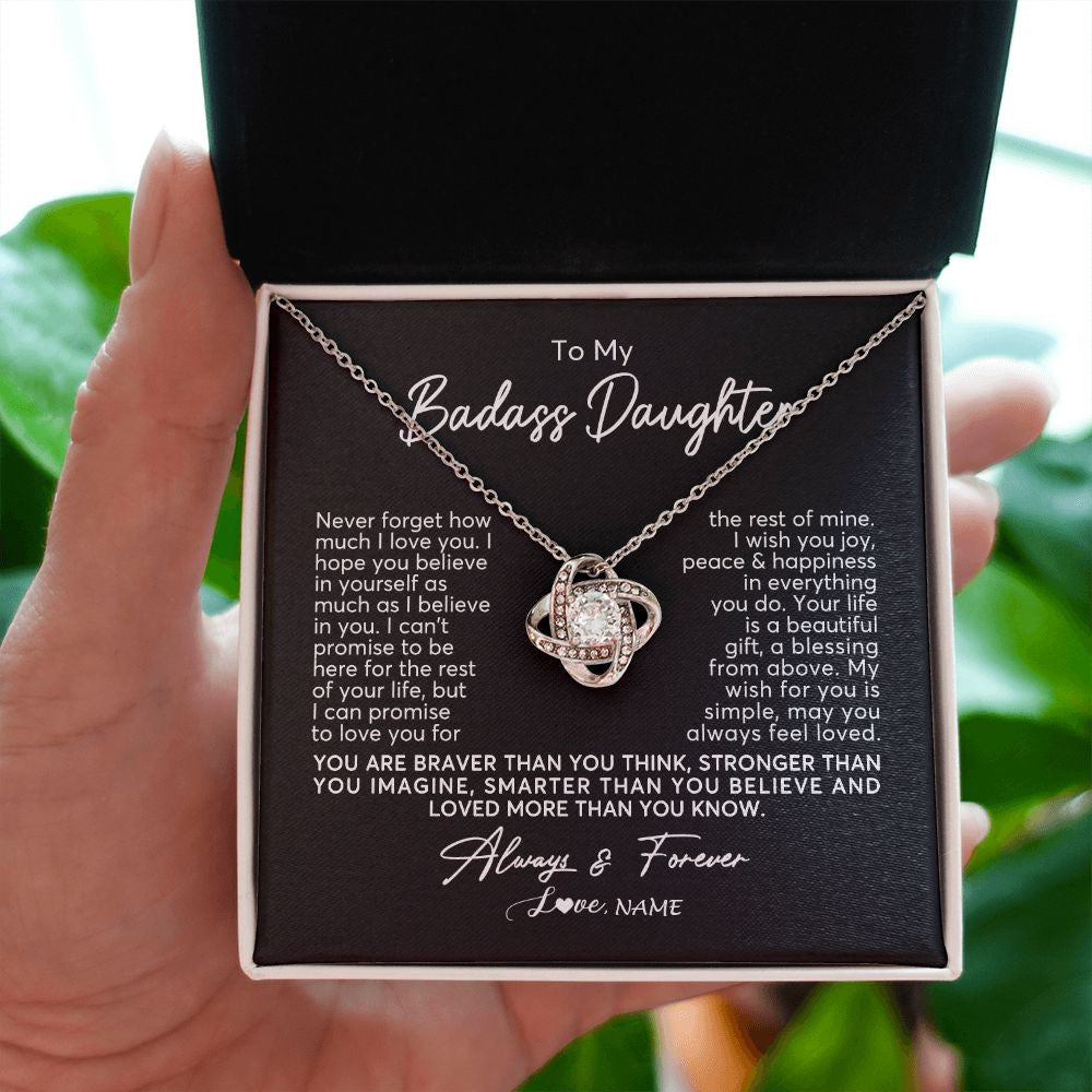 Personalized To My Daughter Necklace From Mom Dad Never Forget How Much I Love You Daughter Birthday Christmas Graduation Customized Gift Box Message Card