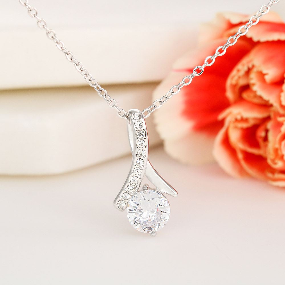 Personalized To My Daughter Necklace From Mom Dad Never Forget That I Love You Daughter Birthday Christmas Jewelry Pendant Customized Gift Box Message Card