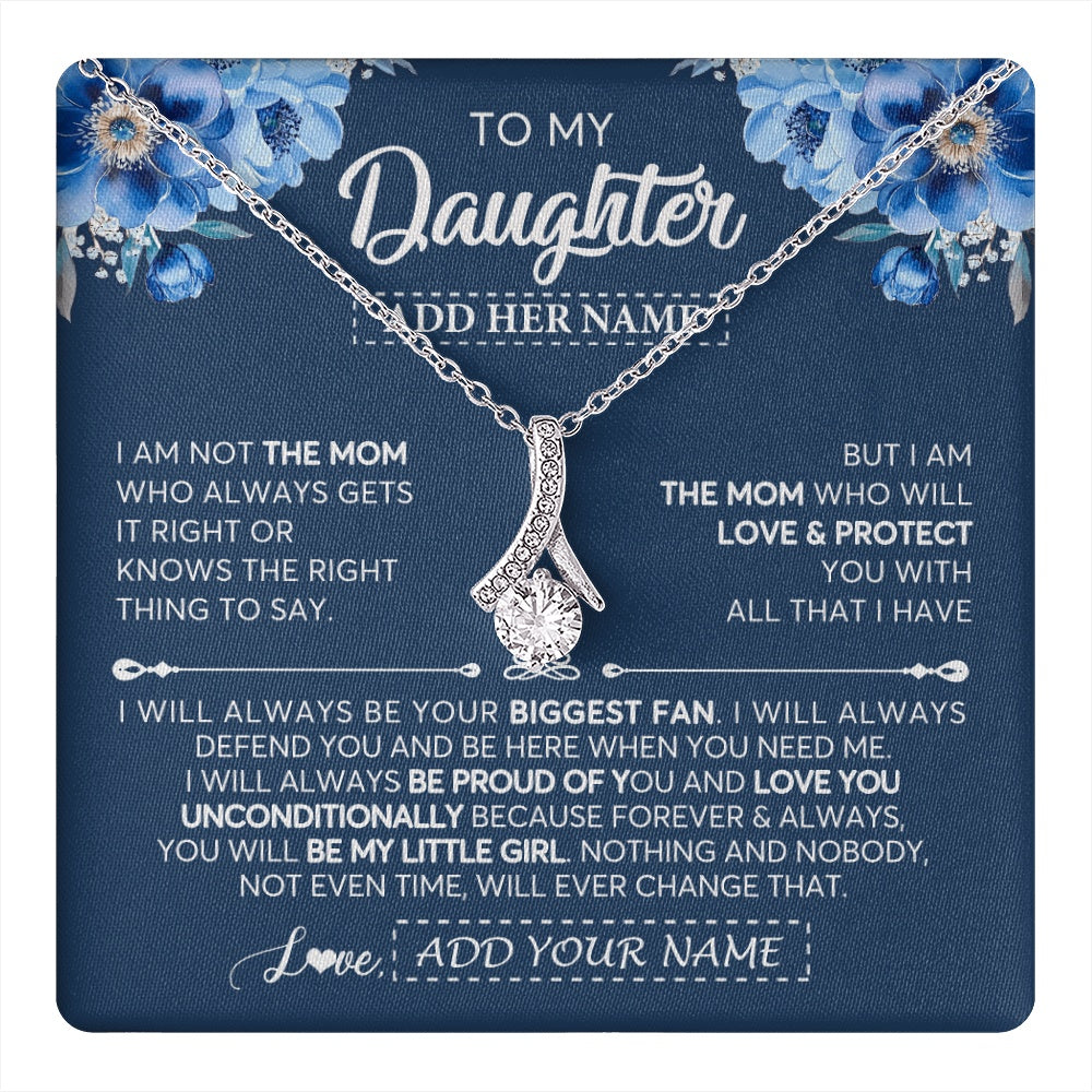 Personalized To My Daughter Necklace From Mom Mother Proud Of You Birthday Gifts For Daughter Jewelry Gifts Christmas Custom Gift Box Message Card