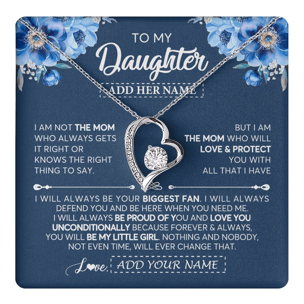 Personalized To My Daughter Necklace From Mom Mother Proud Of You Birthday Gifts For Daughter Jewelry Gifts Christmas Custom Gift Box Message Card