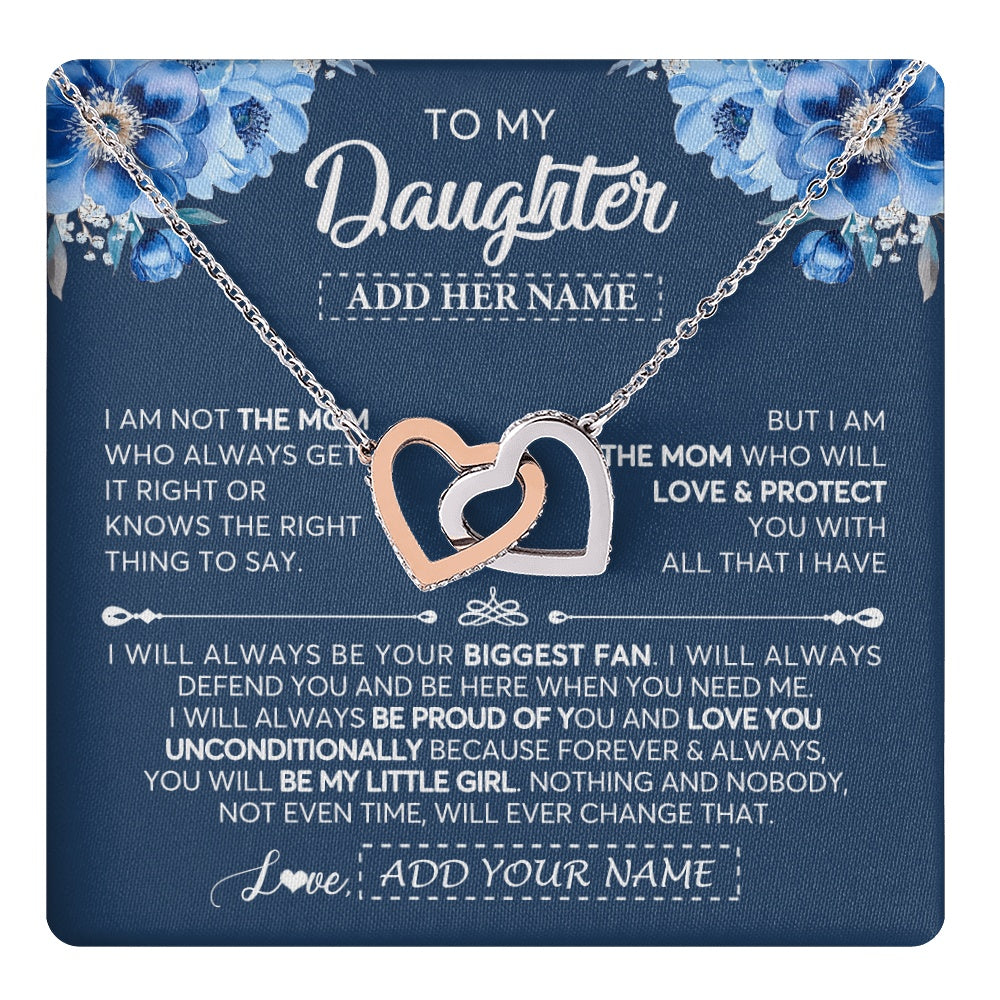 Personalized To My Daughter Necklace From Mom Mother Proud Of You Birthday Gifts For Daughter Jewelry Gifts Christmas Custom Gift Box Message Card