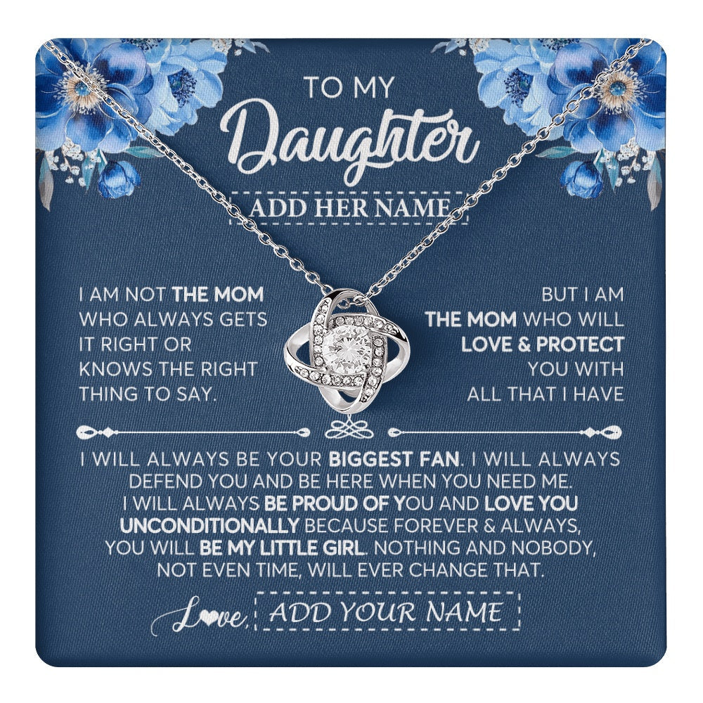 Personalized To My Daughter Necklace From Mom Mother Proud Of You Birthday Gifts For Daughter Jewelry Gifts Christmas Custom Gift Box Message Card