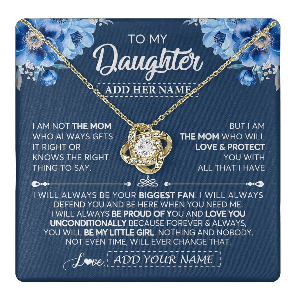 Personalized To My Daughter Necklace From Mom Mother Proud Of You Birthday Gifts For Daughter Jewelry Gifts Christmas Custom Gift Box Message Card
