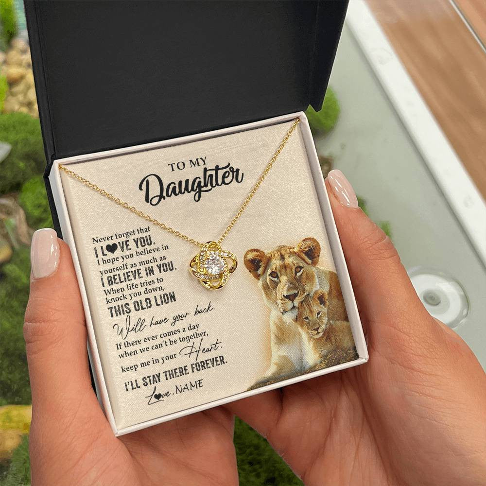 Personalized To My Daughter Necklace From Mom Mother This Old Lion Never Forget I Love You Daughter Jewelry Birthday Christmas Customized Gift Box Message Card
