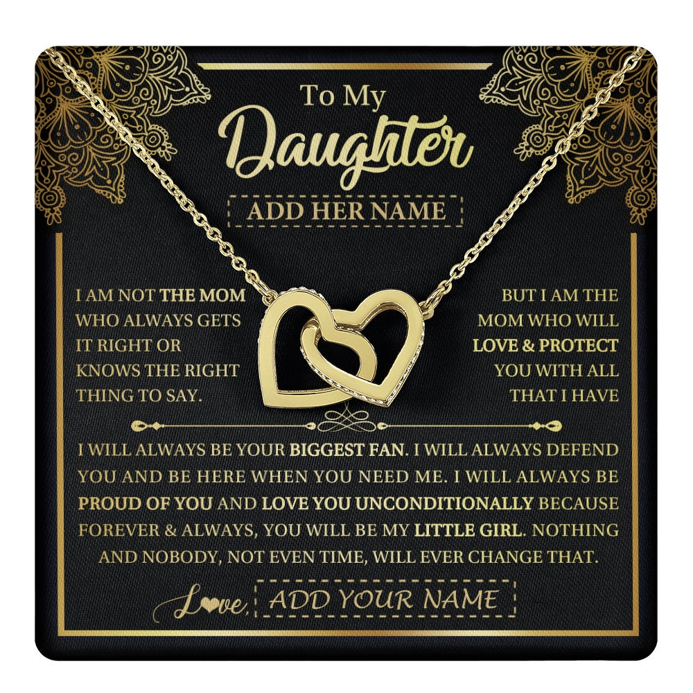 Personalized To My Daughter Necklace From Mom Mother Your Biggest Fan Birthday Gifts For Daughter Gifts Christmas Jewelry Custom Gift Box Message Card