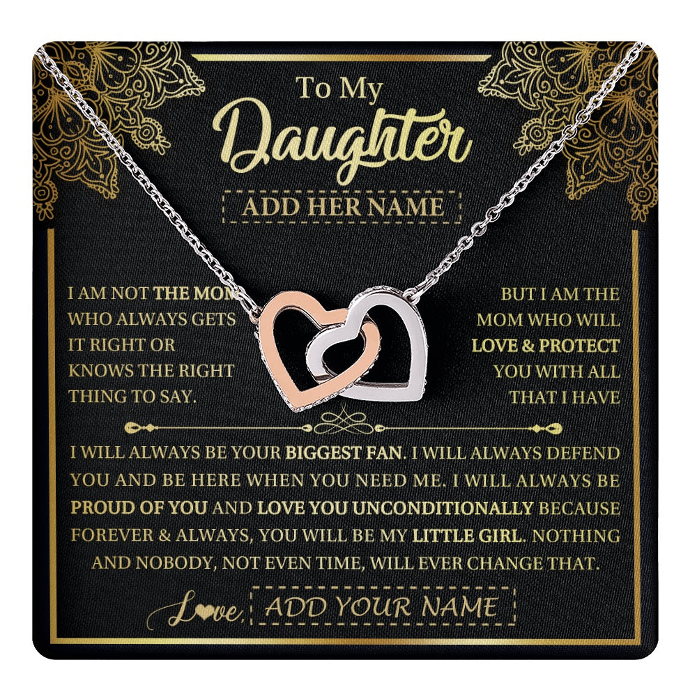 Personalized To My Daughter Necklace From Mom Mother Your Biggest Fan Birthday Gifts For Daughter Gifts Christmas Jewelry Custom Gift Box Message Card
