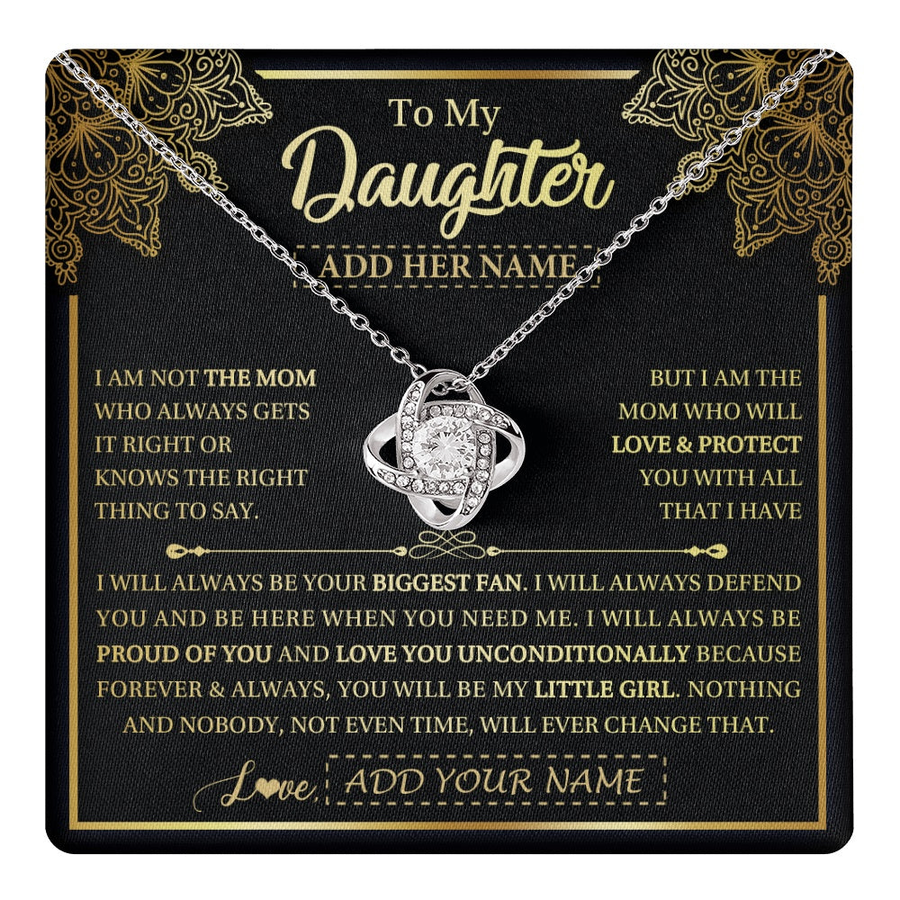 Personalized To My Daughter Necklace From Mom Mother Your Biggest Fan Birthday Gifts For Daughter Gifts Christmas Jewelry Custom Gift Box Message Card