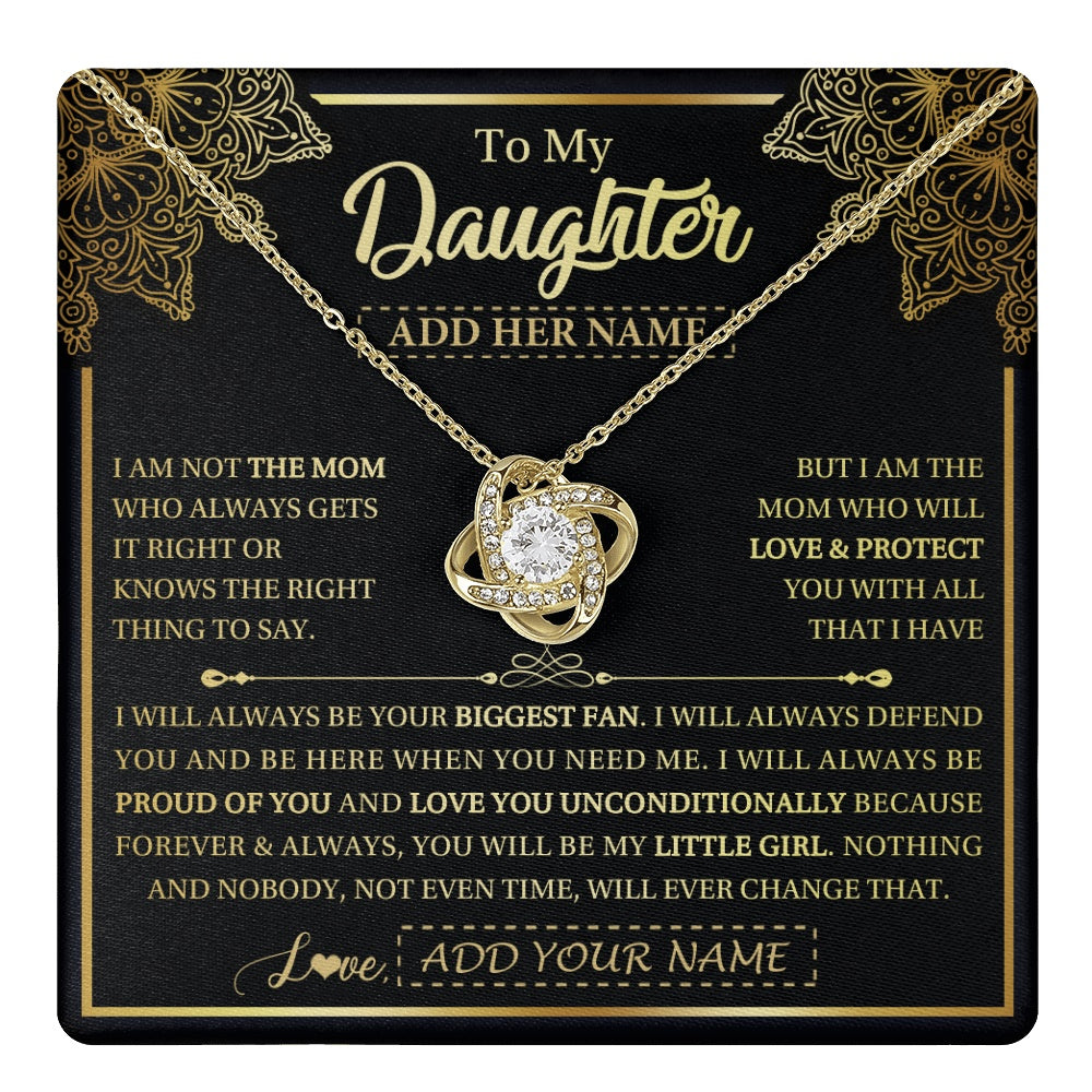 Personalized To My Daughter Necklace From Mom Mother Your Biggest Fan Birthday Gifts For Daughter Gifts Christmas Jewelry Custom Gift Box Message Card