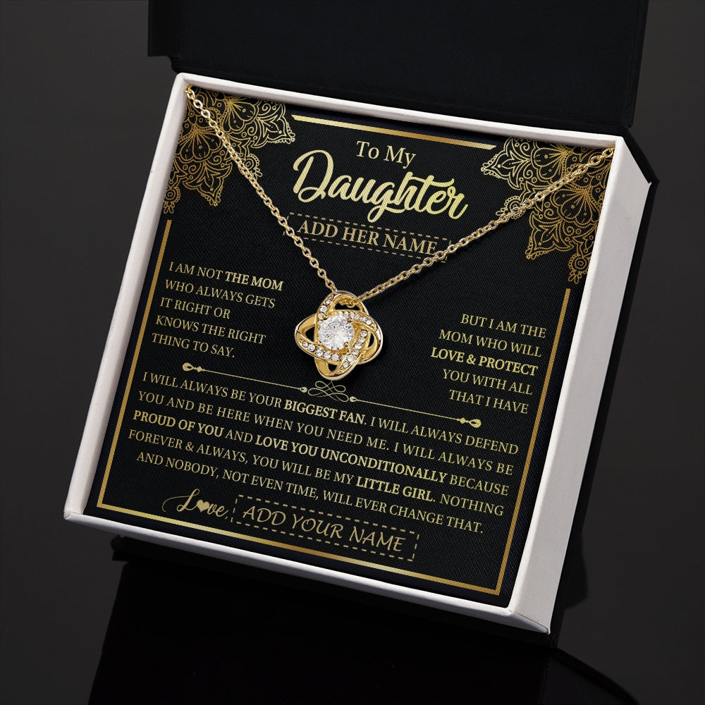 Personalized To My Daughter Necklace From Mom Mother Your Biggest Fan Birthday Gifts For Daughter Gifts Christmas Jewelry Custom Gift Box Message Card
