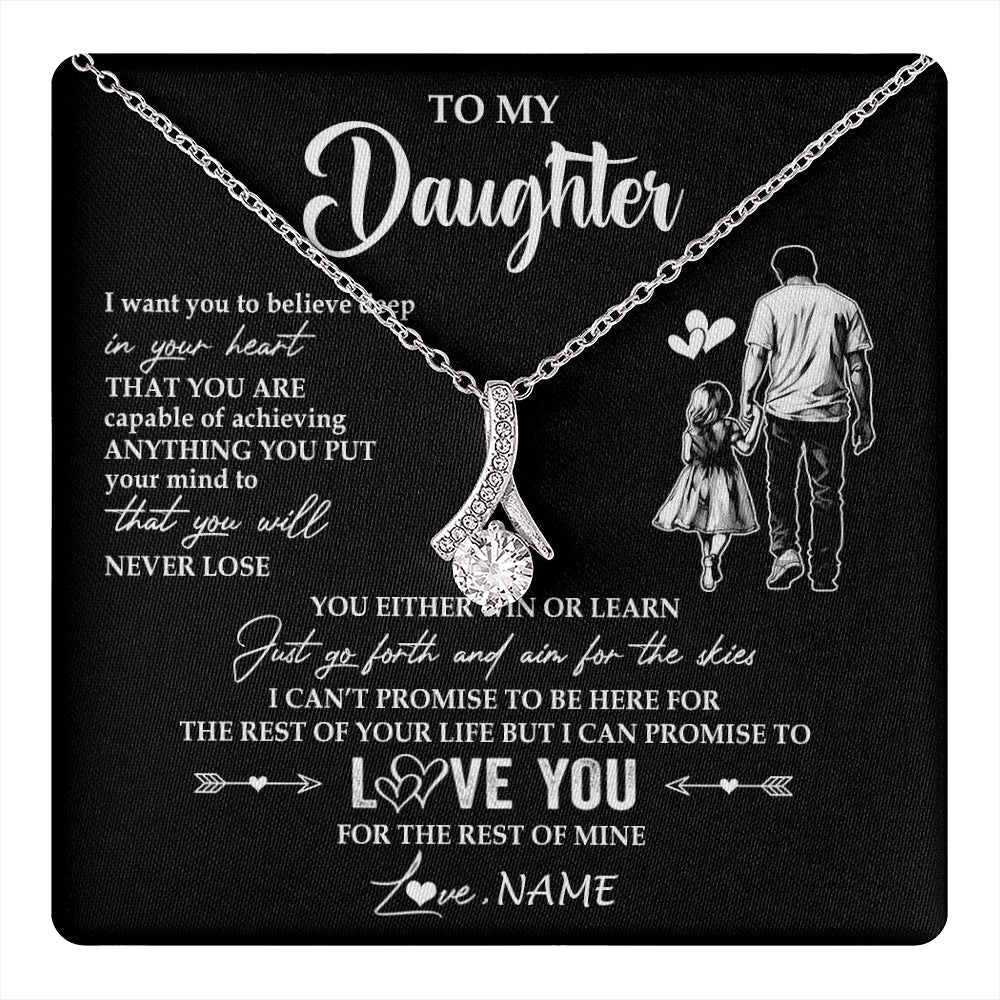 Personalized To My Daughter Necklace You Will Never Lose From Dad Father Daughter Birthday Gifts Graduation Christmas Customized Gift Box Message Card