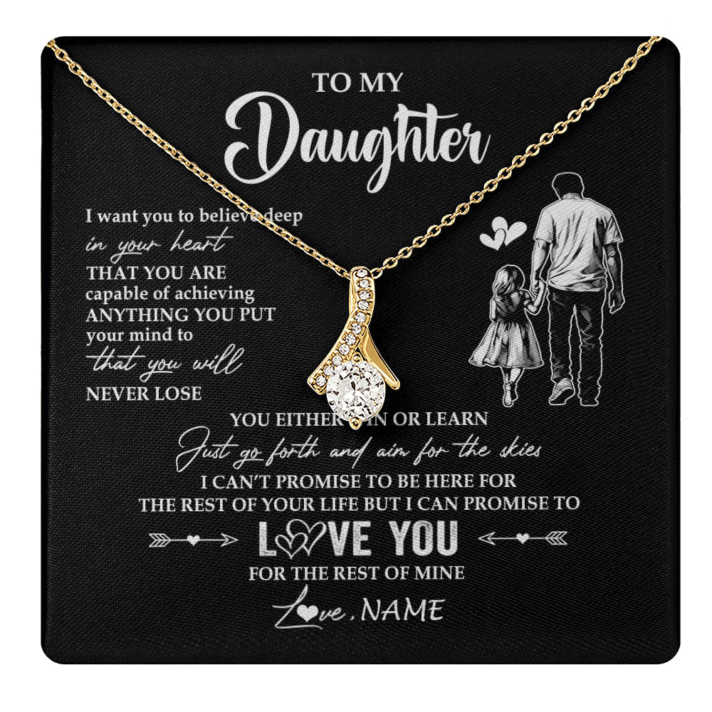 Personalized To My Daughter Necklace You Will Never Lose From Dad Father Daughter Birthday Gifts Graduation Christmas Customized Gift Box Message Card