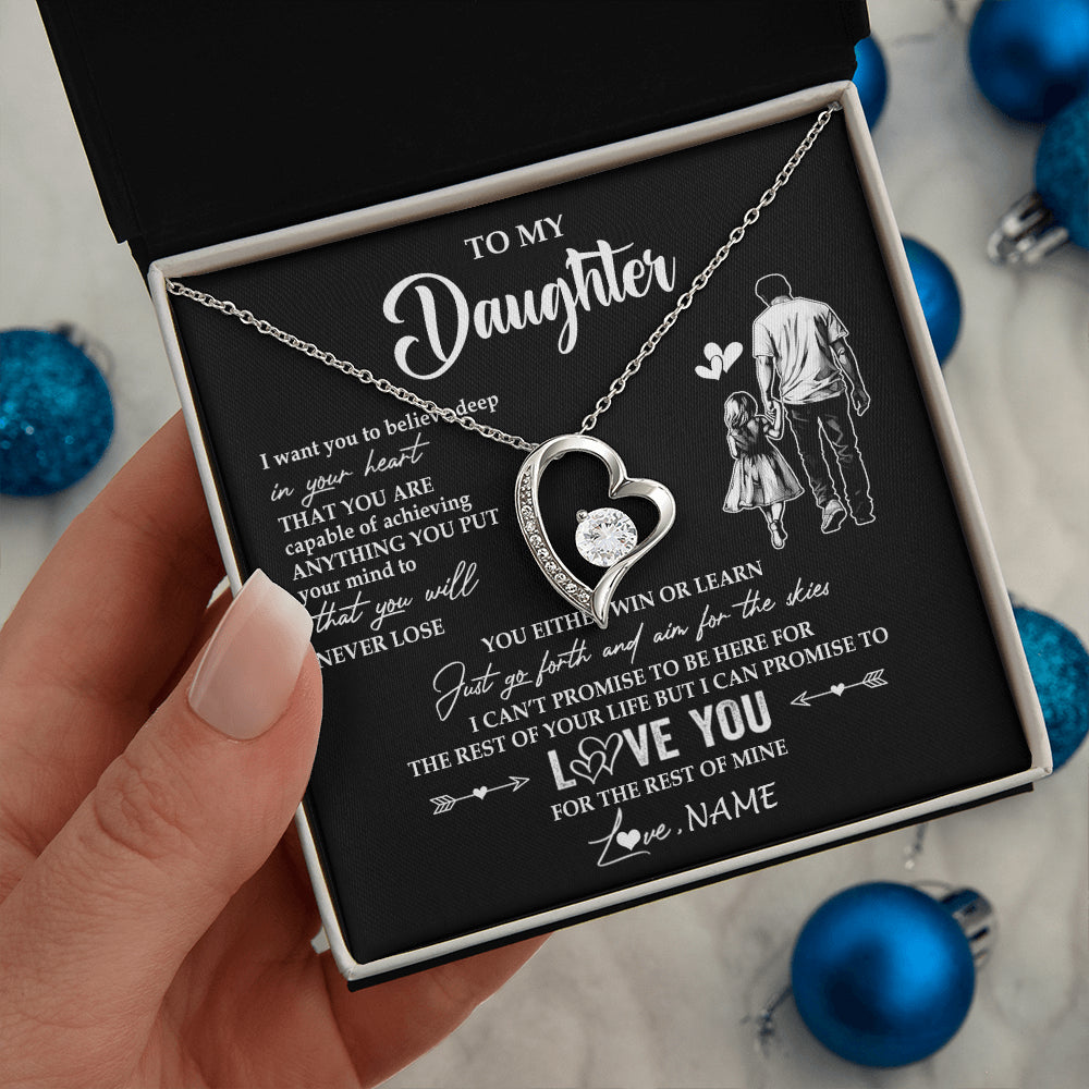 Personalized To My Daughter Necklace You Will Never Lose From Dad Father Daughter Birthday Gifts Graduation Christmas Customized Gift Box Message Card