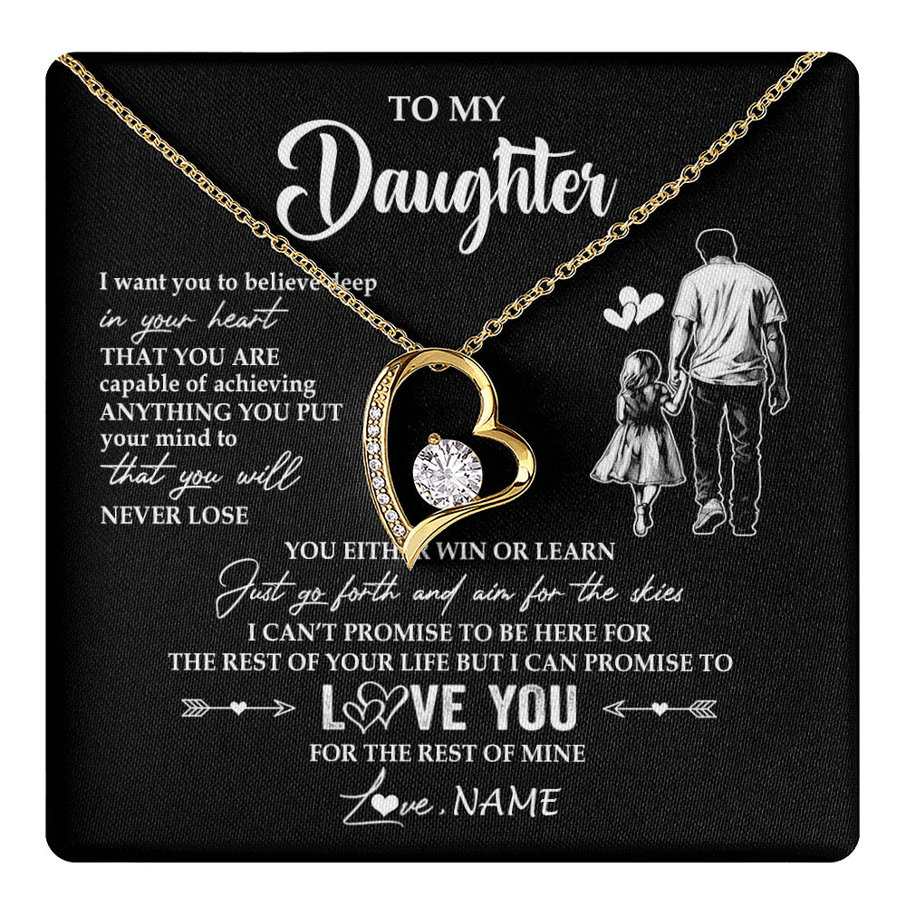 Personalized To My Daughter Necklace You Will Never Lose From Dad Father Daughter Birthday Gifts Graduation Christmas Customized Gift Box Message Card