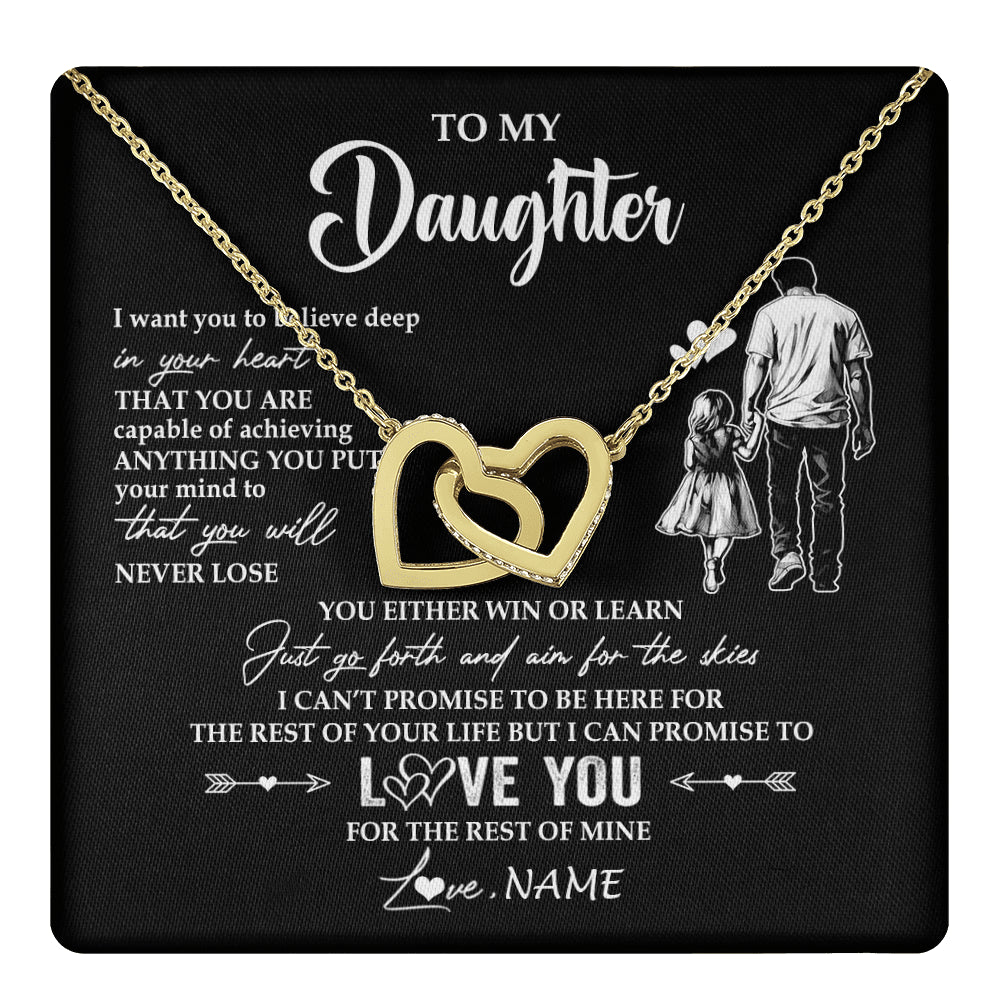Personalized To My Daughter Necklace You Will Never Lose From Dad Father Daughter Birthday Gifts Graduation Christmas Customized Gift Box Message Card