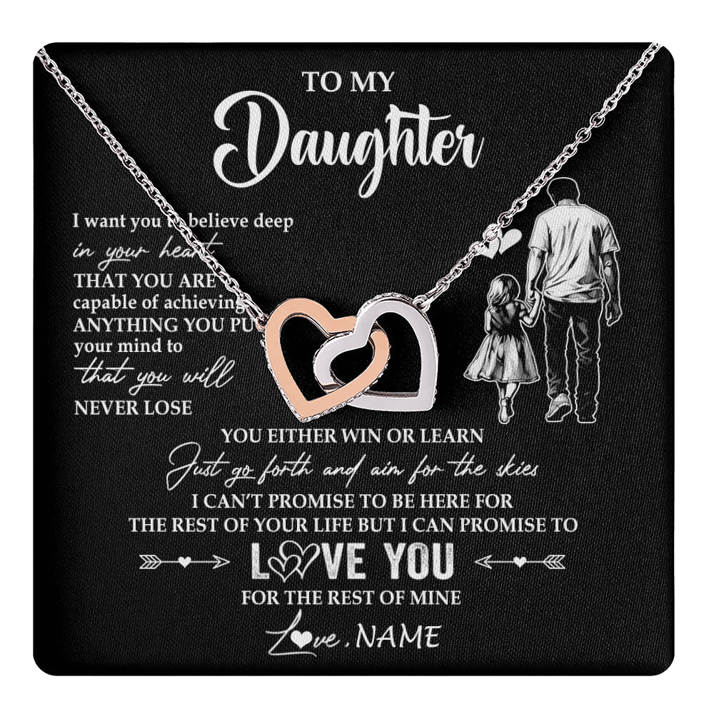 Personalized To My Daughter Necklace You Will Never Lose From Dad Father Daughter Birthday Gifts Graduation Christmas Customized Gift Box Message Card