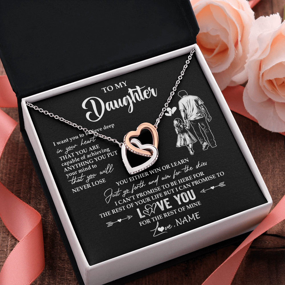 Personalized To My Daughter Necklace You Will Never Lose From Dad Father Daughter Birthday Gifts Graduation Christmas Customized Gift Box Message Card