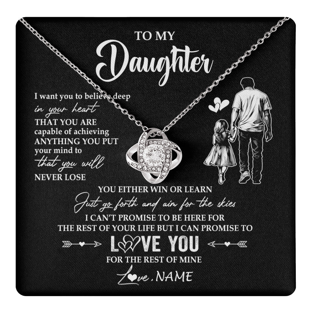 Personalized To My Daughter Necklace You Will Never Lose From Dad Father Daughter Birthday Gifts Graduation Christmas Customized Gift Box Message Card
