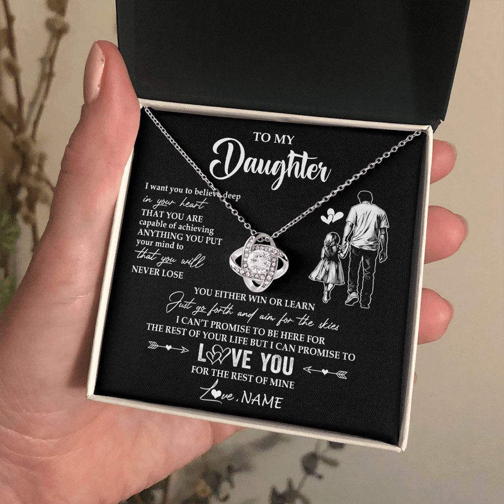Personalized To My Daughter Necklace You Will Never Lose From Dad Father Daughter Birthday Gifts Graduation Christmas Customized Gift Box Message Card