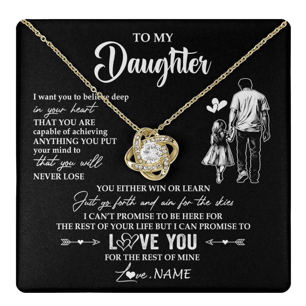 Personalized To My Daughter Necklace You Will Never Lose From Dad Father Daughter Birthday Gifts Graduation Christmas Customized Gift Box Message Card