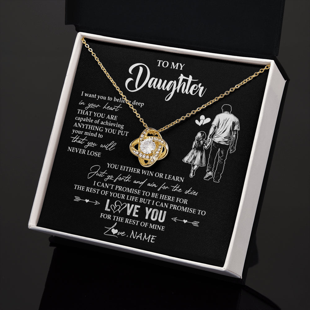 Personalized To My Daughter Necklace You Will Never Lose From Dad Father Daughter Birthday Gifts Graduation Christmas Customized Gift Box Message Card