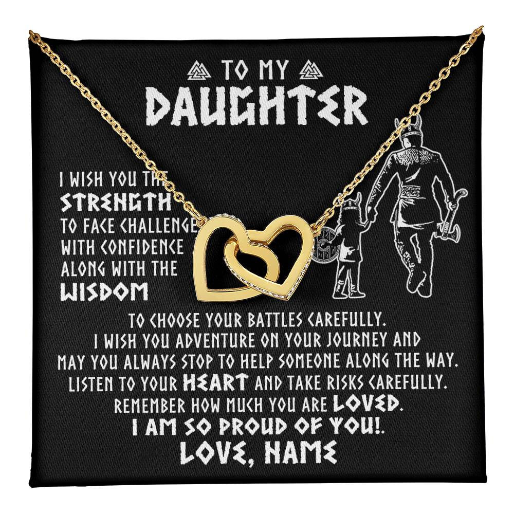 Personalized To My Daughter Viking Necklace From Dad Father I Am So Proud Of You Runes Viking Daughter Birthday Christmas Customized Gift Box Message Card