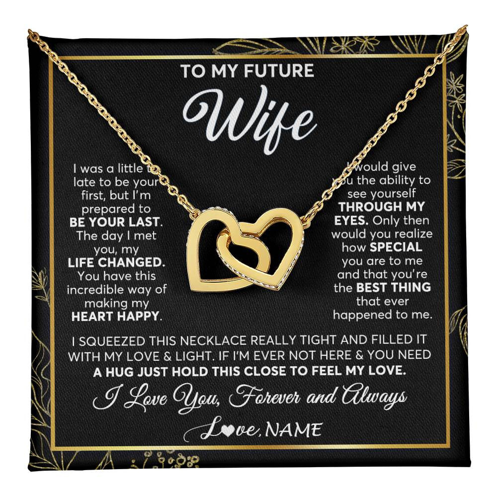 Personalized To My Future Wife Necklace From Husband My Love Fiancee Wife Birthday Anniversary Valentines Christmas Customized Gift Box Message Card