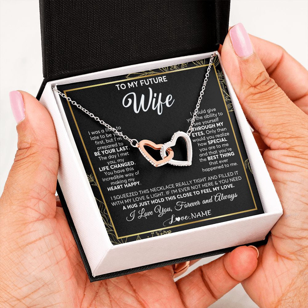 Personalized To My Future Wife Necklace From Husband My Love Fiancee Wife Birthday Anniversary Valentines Christmas Customized Gift Box Message Card