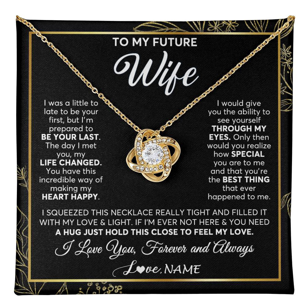 Personalized To My Future Wife Necklace From Husband My Love Fiancee Wife Birthday Anniversary Valentines Christmas Customized Gift Box Message Card