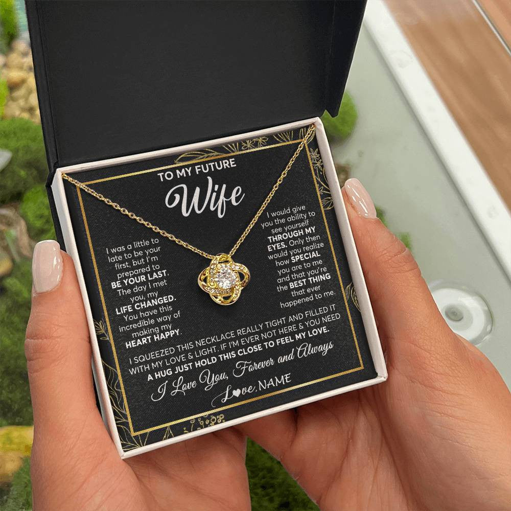 Personalized To My Future Wife Necklace From Husband My Love Fiancee Wife Birthday Anniversary Valentines Christmas Customized Gift Box Message Card