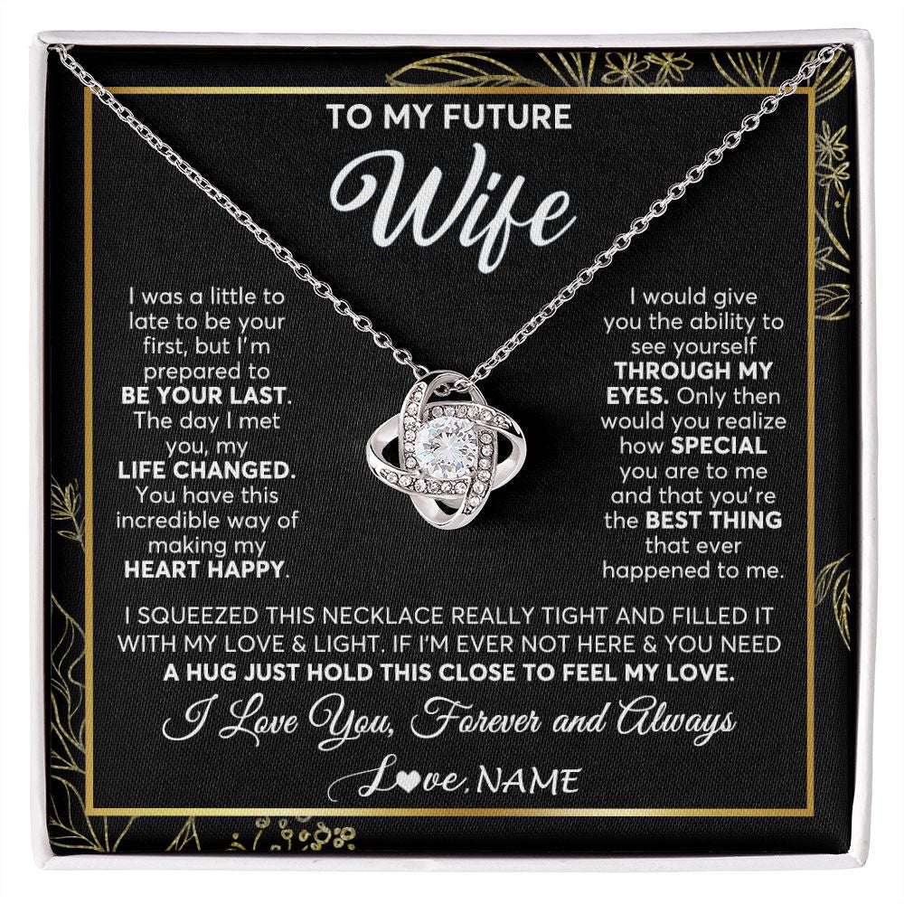 Personalized To My Future Wife Necklace From Husband My Love Fiancee Wife Birthday Anniversary Valentines Christmas Customized Gift Box Message Card