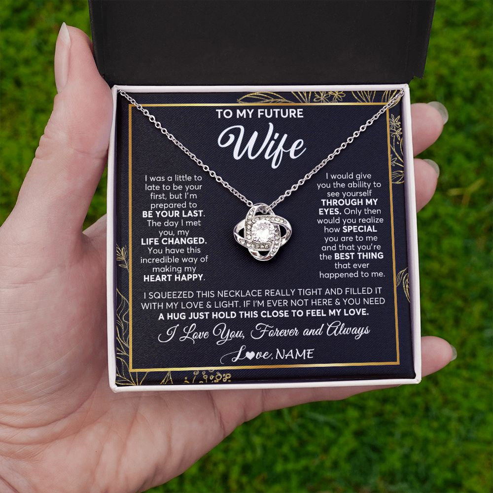 Personalized To My Future Wife Necklace From Husband My Love Fiancee Wife Birthday Anniversary Valentines Christmas Customized Gift Box Message Card